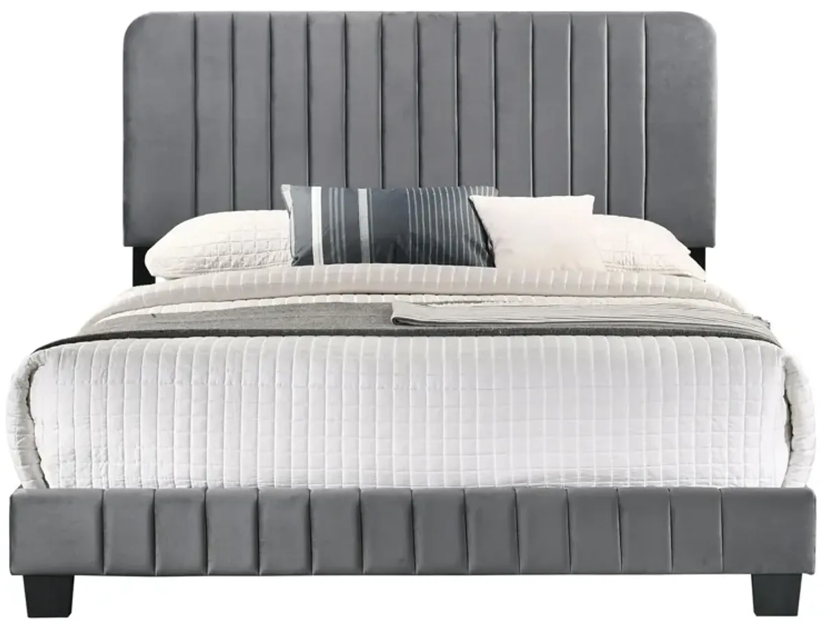 Lodi Upholstered Panel Bed in Gray by Glory Furniture