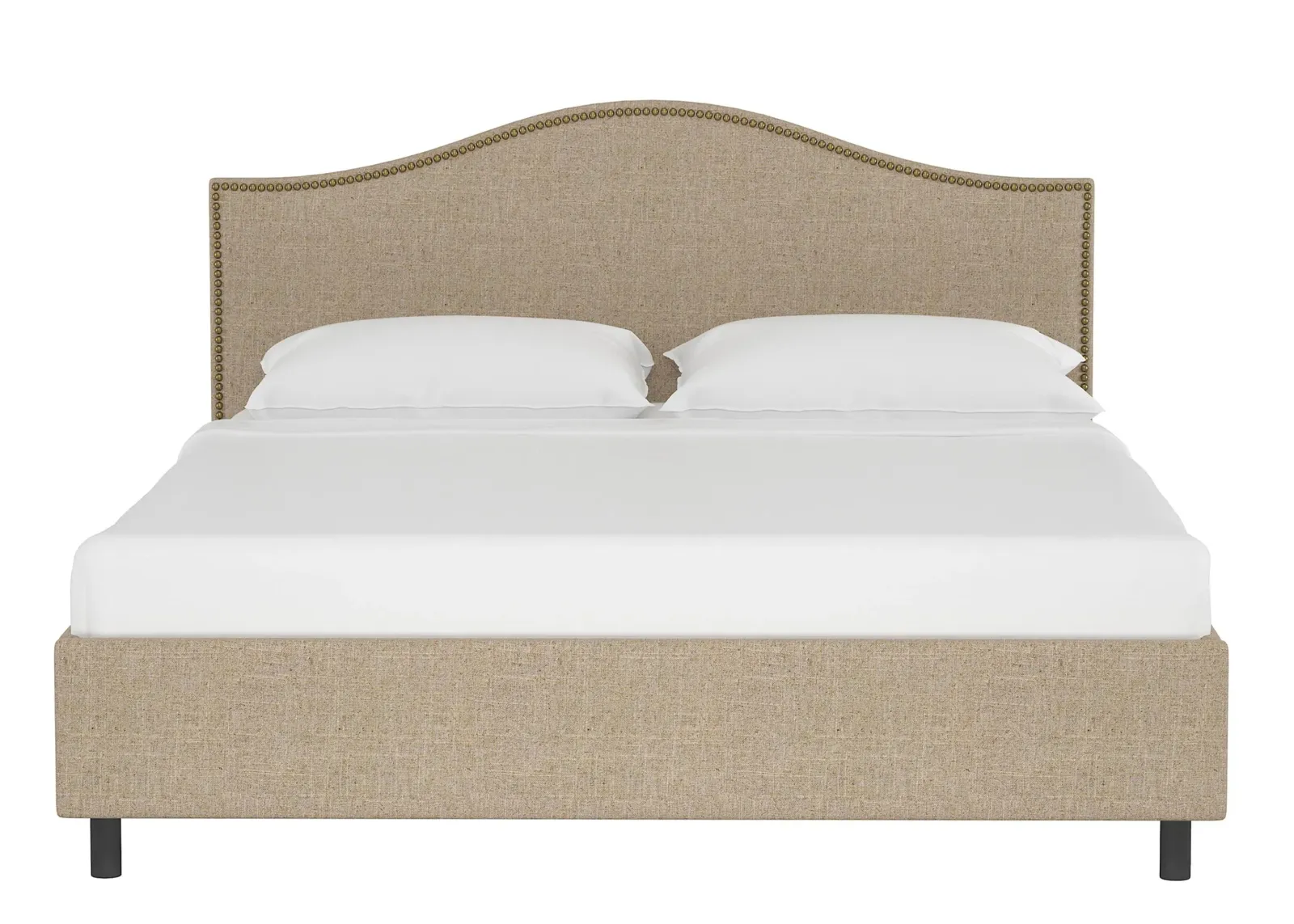 Alexander Platform Bed in Linen Sandstone by Skyline