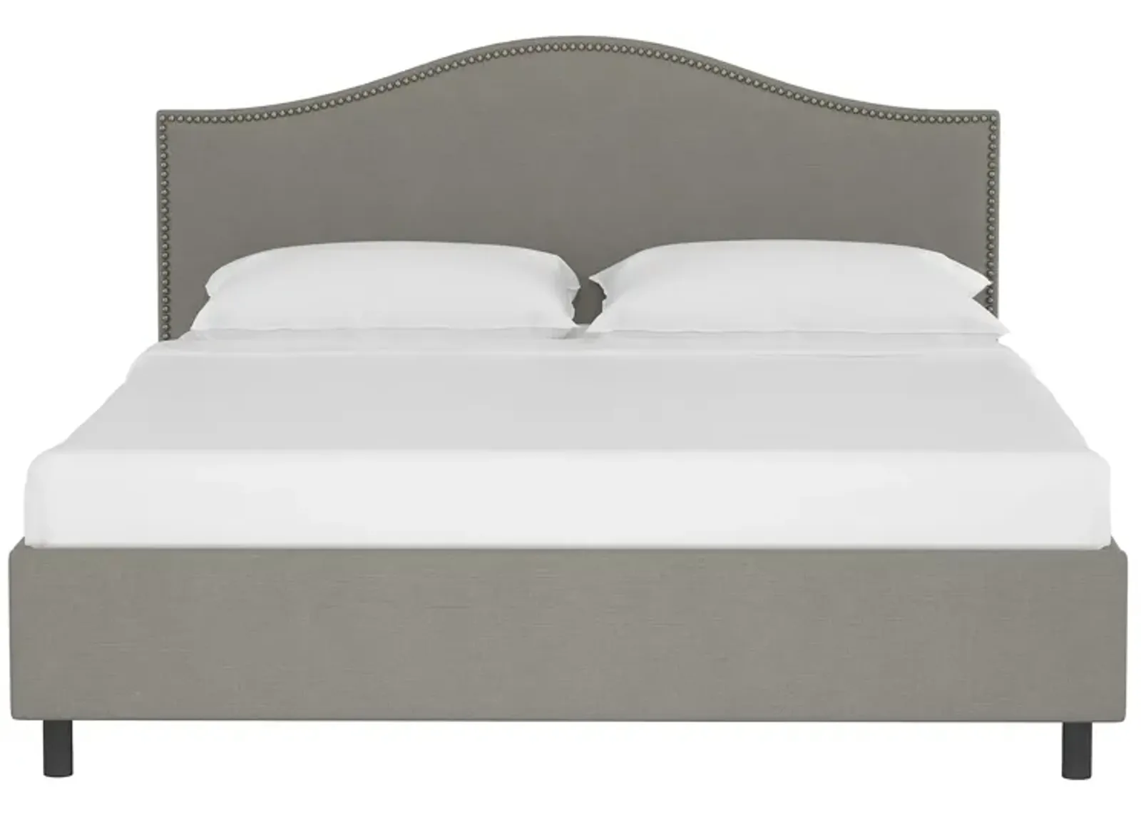 Alexander Platform Bed in Linen Gray by Skyline