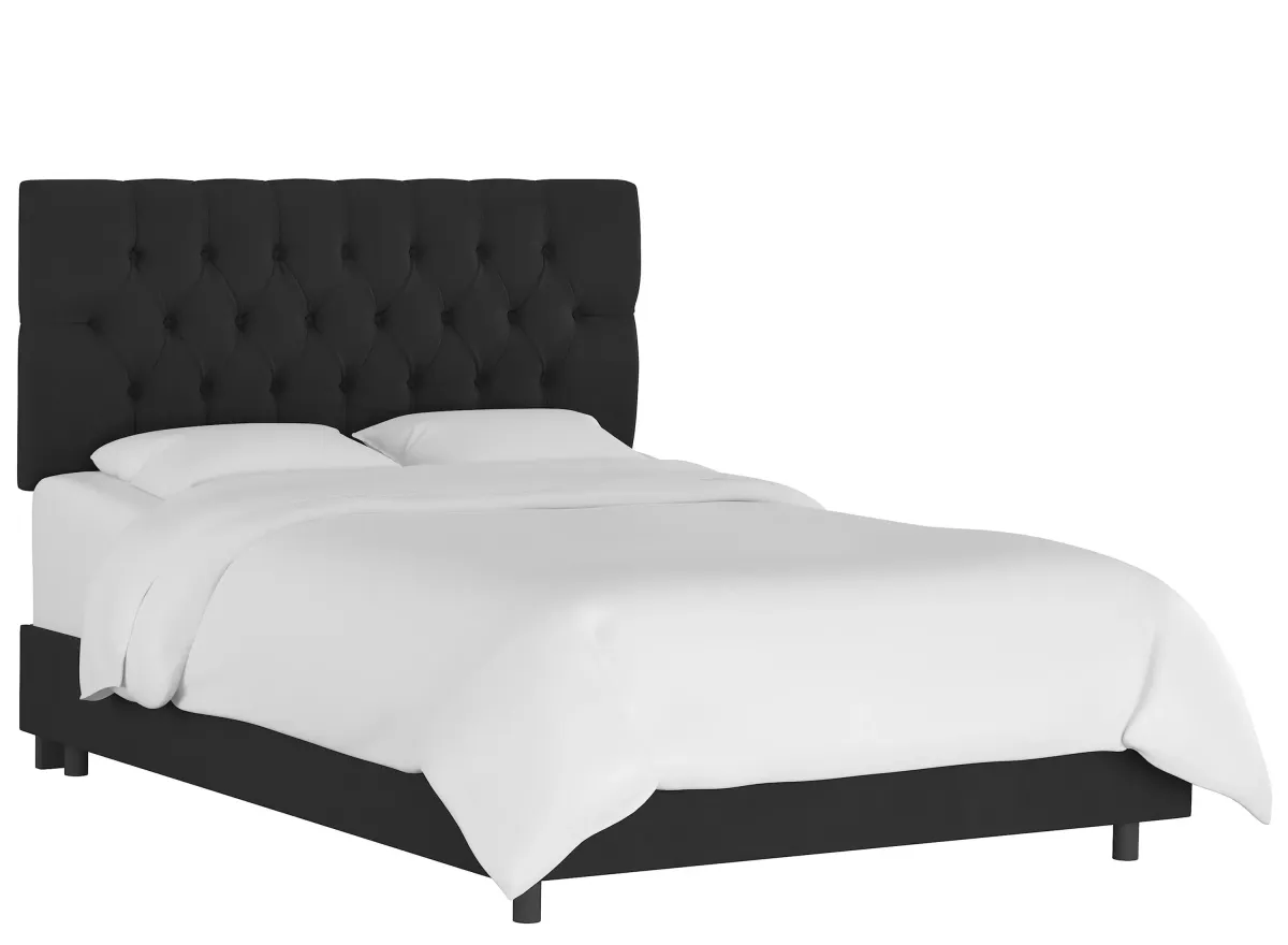 Blanchard Bed in Velvet Black by Skyline