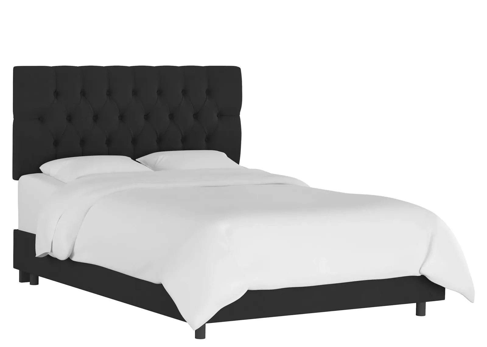 Blanchard Bed in Velvet Black by Skyline