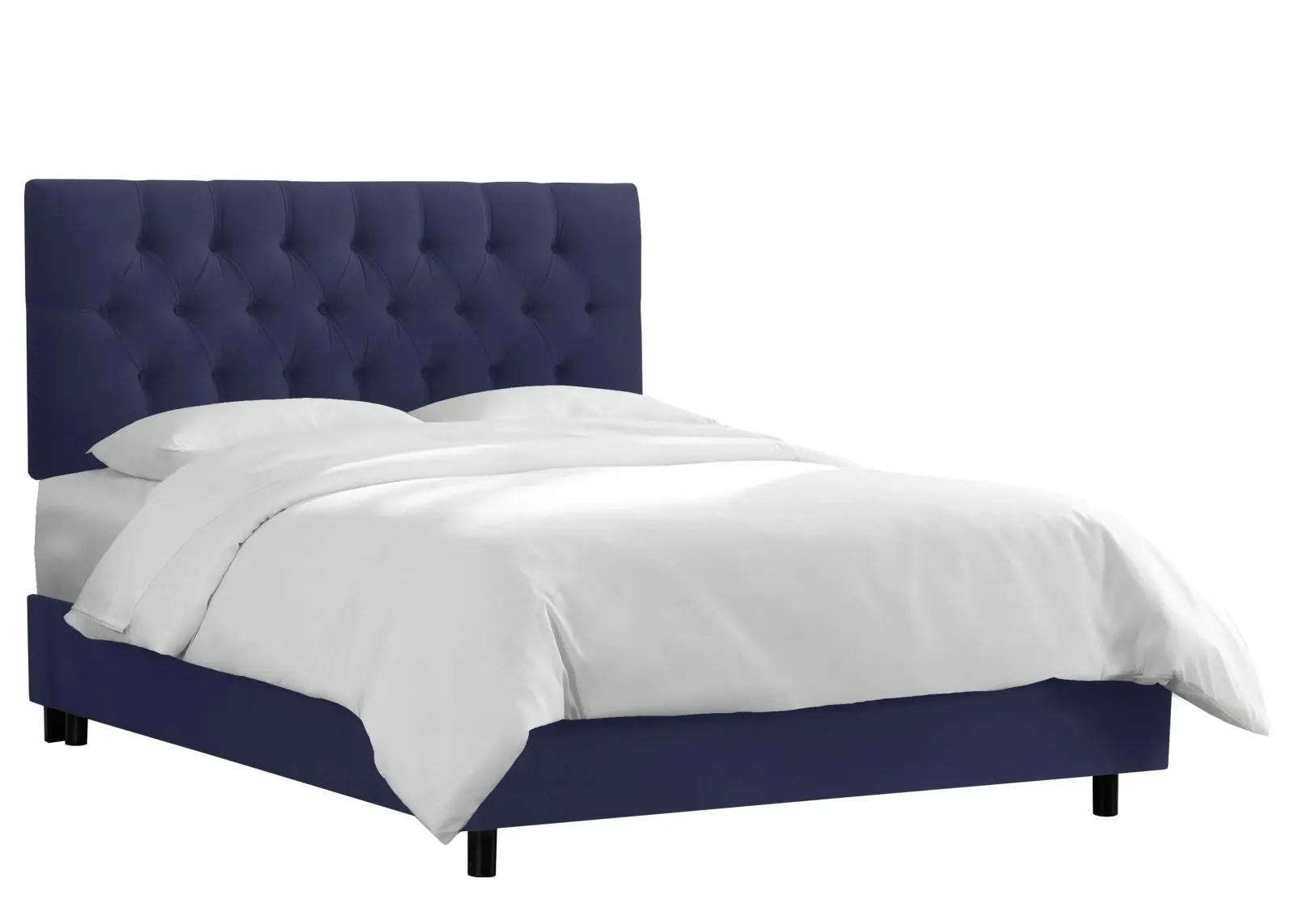 Blanchard Bed in Velvet Navy by Skyline