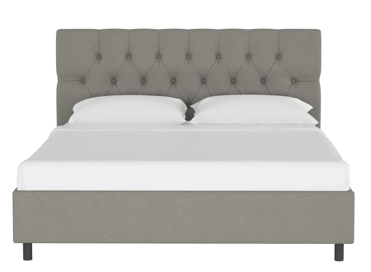 Blanchard Platform Bed in Linen Gray by Skyline