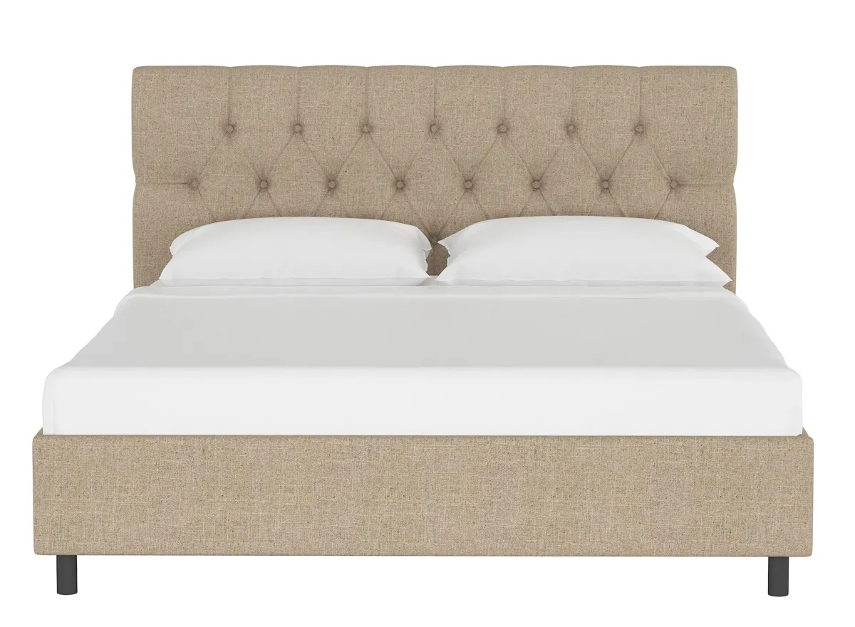 Blanchard Platform Bed in Linen Sandstone by Skyline