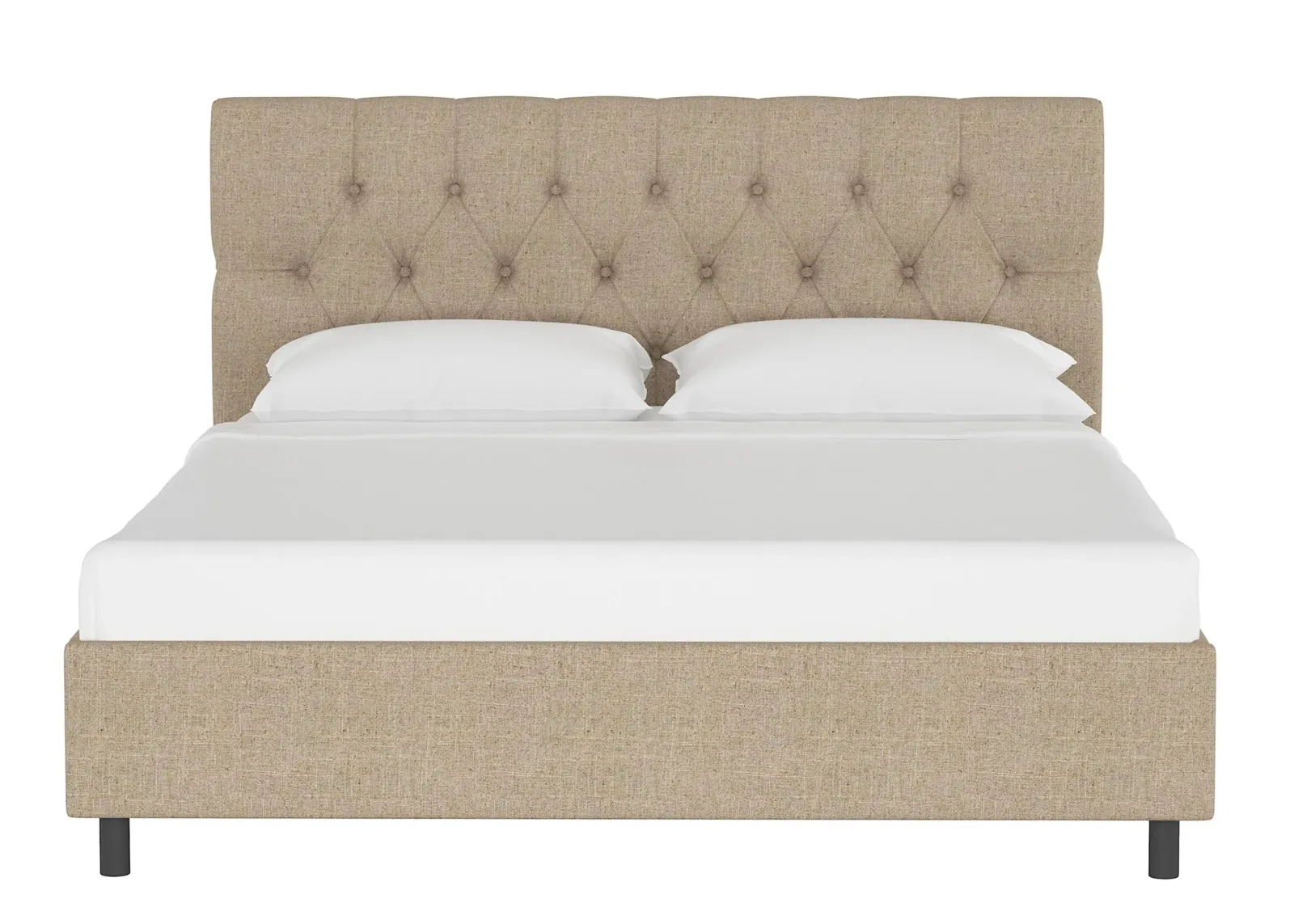 Blanchard Platform Bed in Linen Sandstone by Skyline