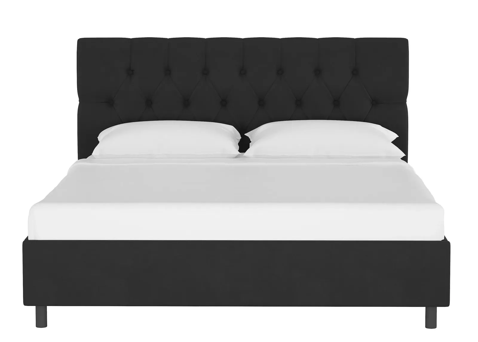 Blanchard Platform Bed in Velvet Black by Skyline