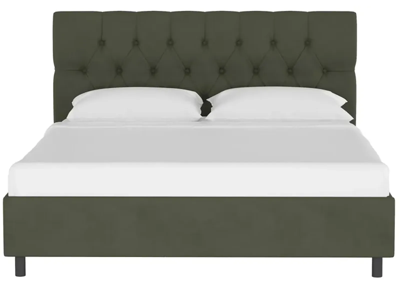 Blanchard Platform Bed in Velvet Pewter by Skyline