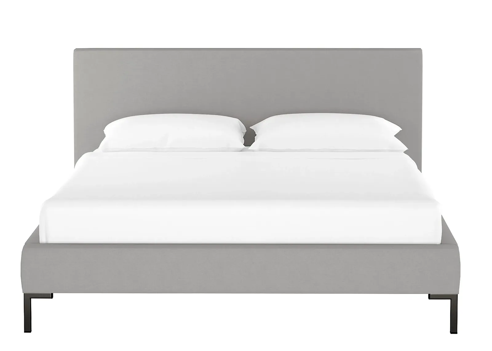 Malin Platform Bed in Linen Gray by Skyline