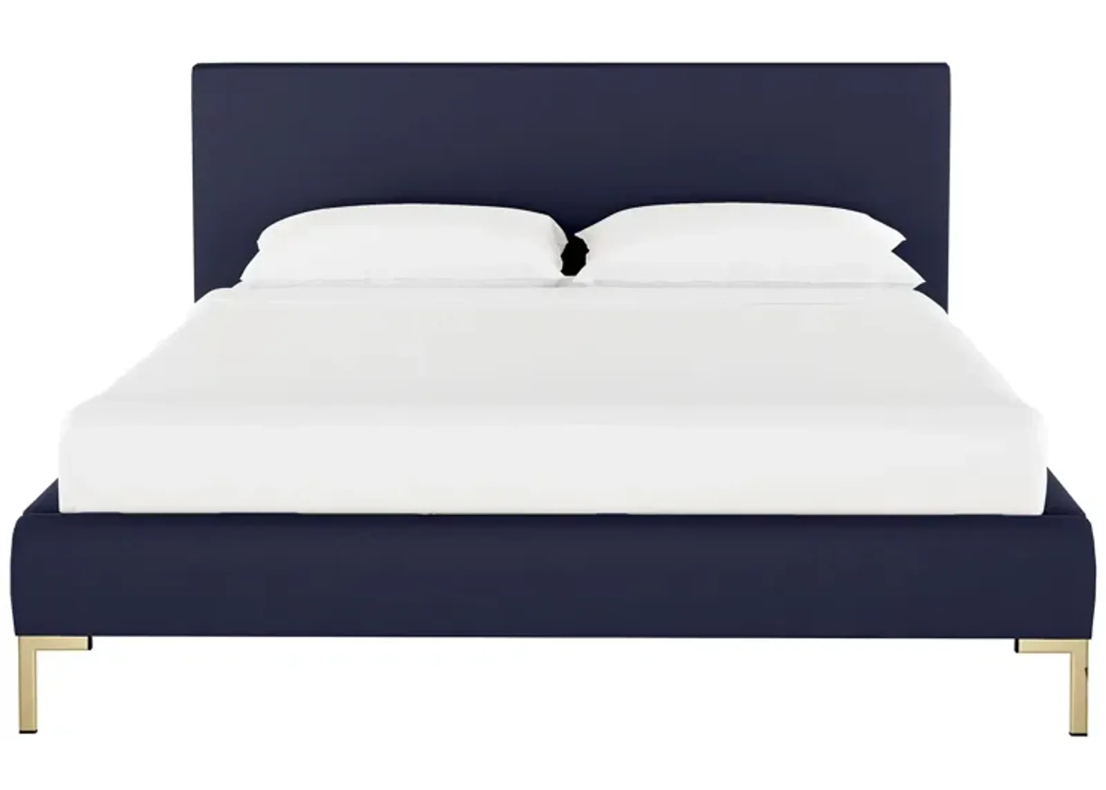 Malin Platform Bed in Velvet Ink by Skyline