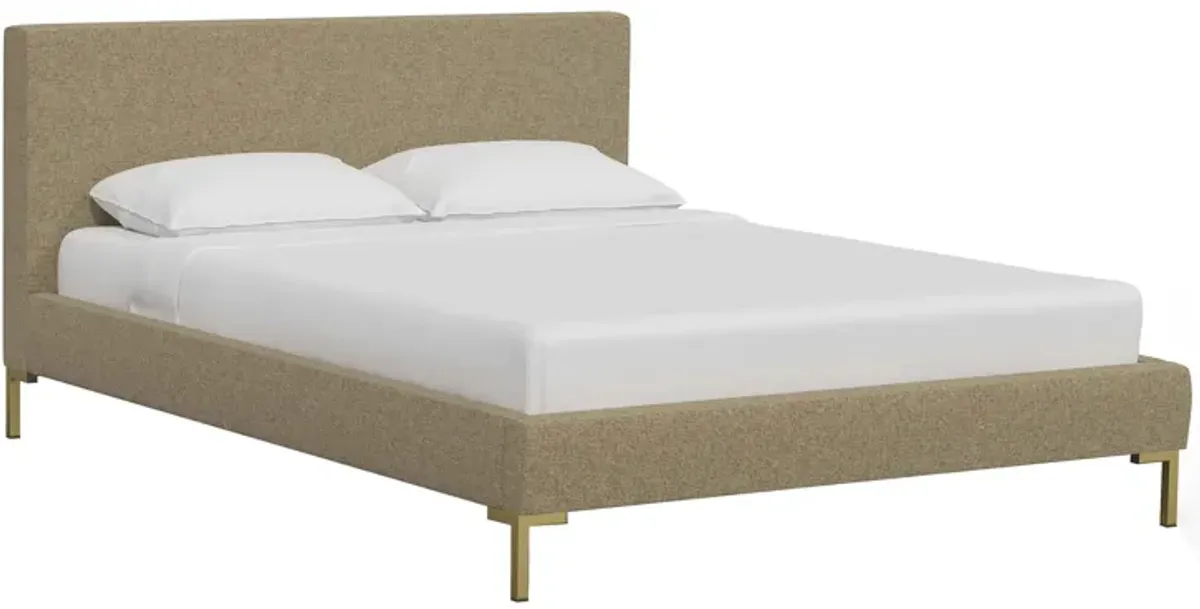 Malin Platform Bed in Zuma Linen by Skyline