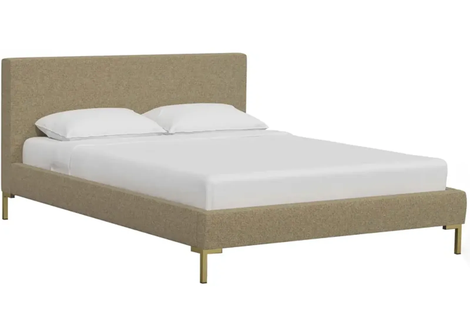 Malin Platform Bed in Zuma Linen by Skyline