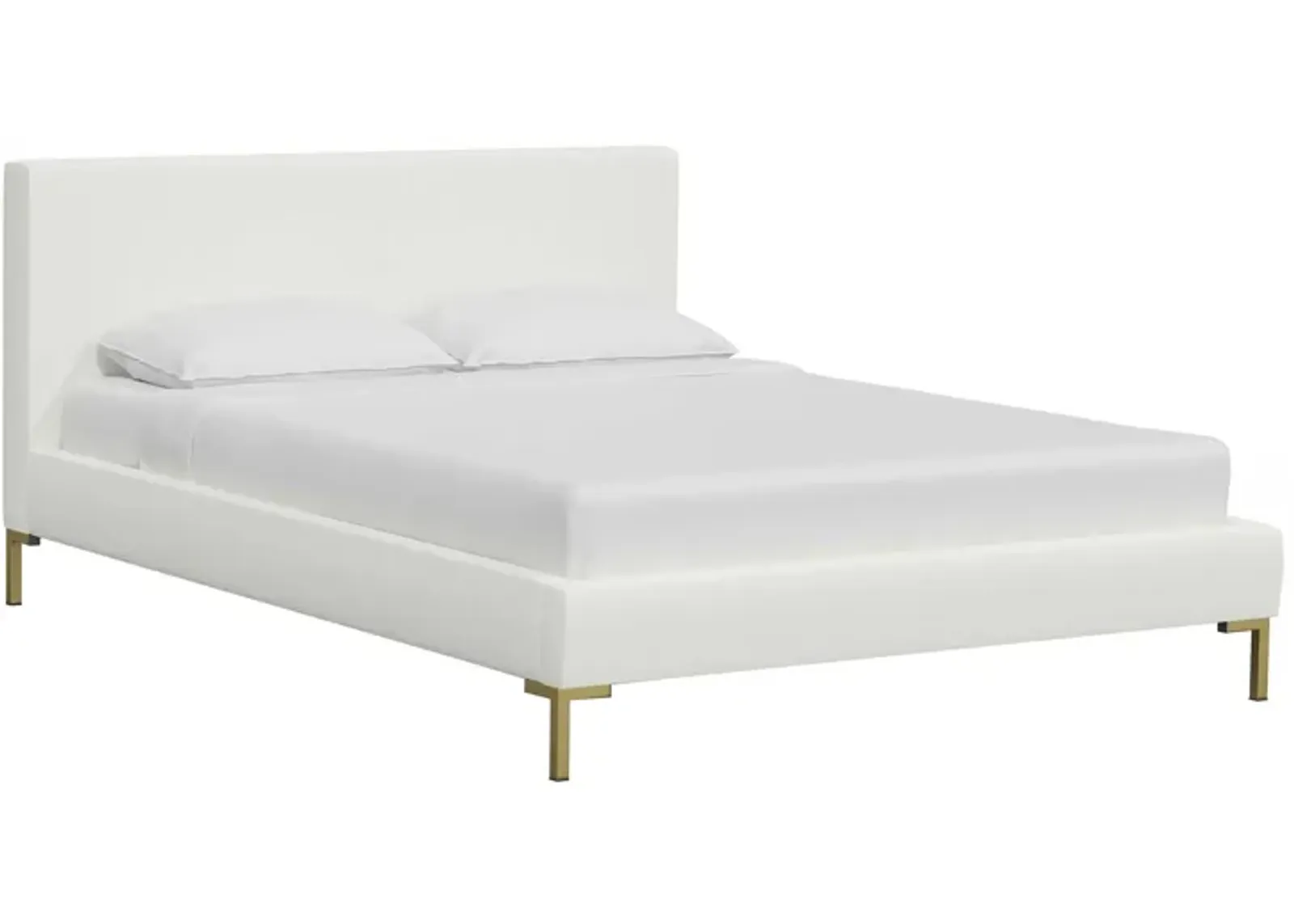 Malin Platform Bed in Zuma White by Skyline