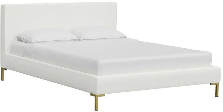 Malin Platform Bed in Zuma White by Skyline