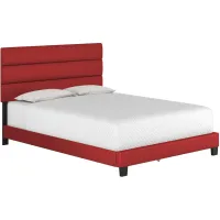 Parker Faux Leather Platform Bed in Red by Boyd Flotation