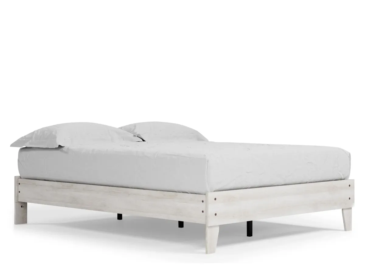 Shawburn Platform Bed in Whitewash by Ashley Express