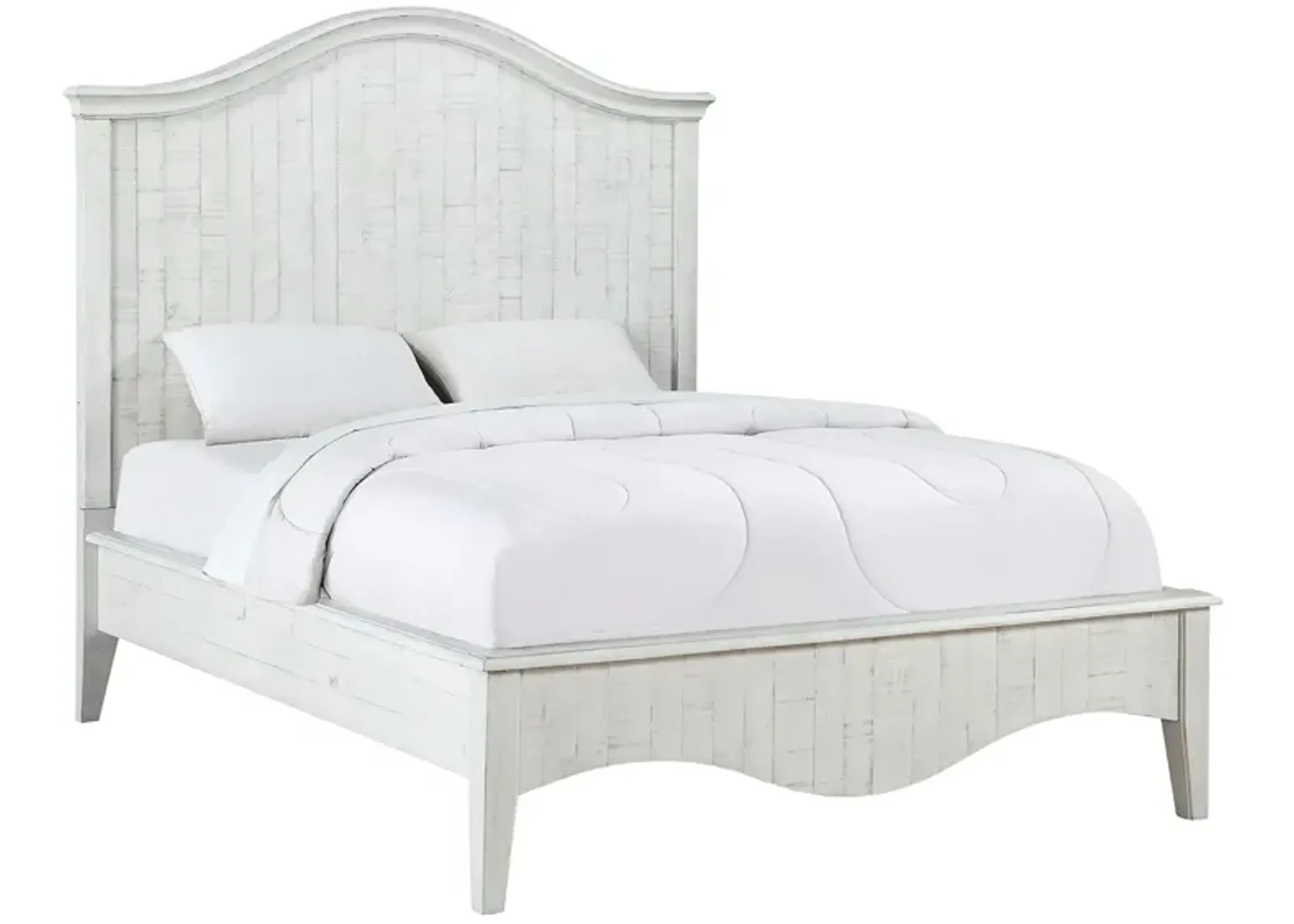 Ella Crown Bed in Washed White by Bellanest