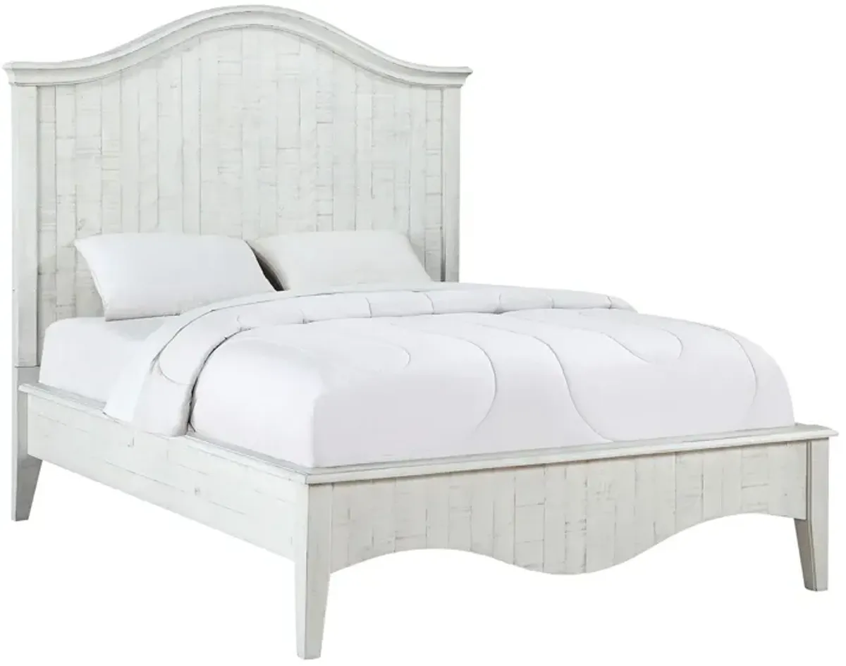 Ella Crown Bed in Washed White by Bellanest