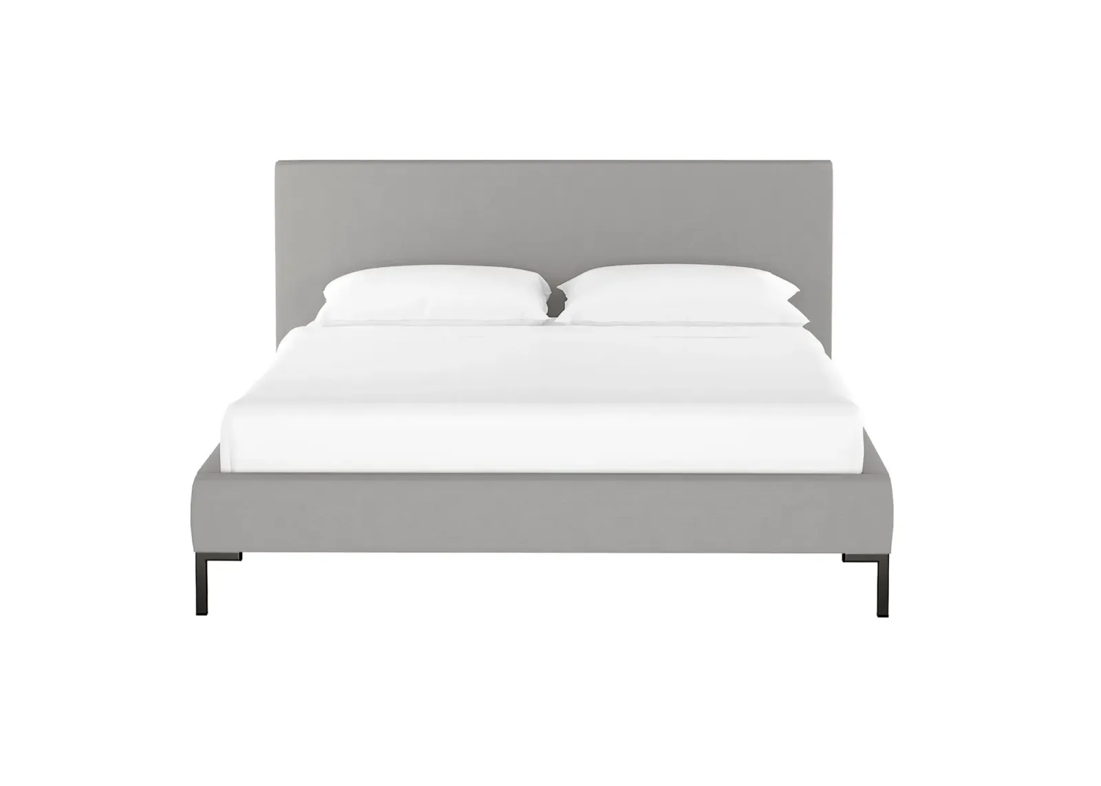 Malin Platform Bed in Linen Gray by Skyline