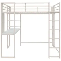 Abode Full Size Metal Bed in White by DOREL HOME FURNISHINGS