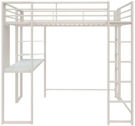 Abode Full Size Metal Bed in White by DOREL HOME FURNISHINGS