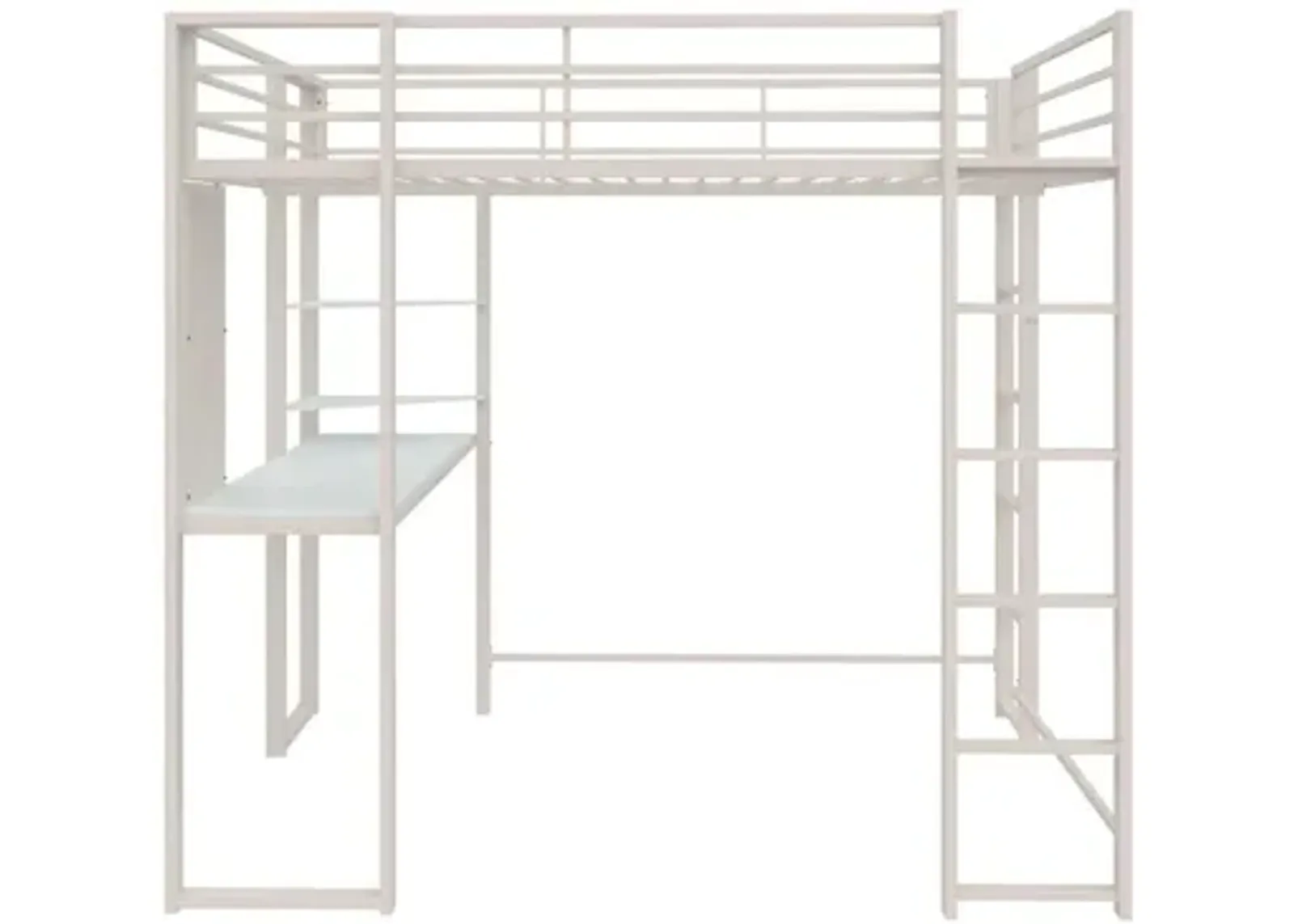 Abode Full Size Metal Bed in White by DOREL HOME FURNISHINGS