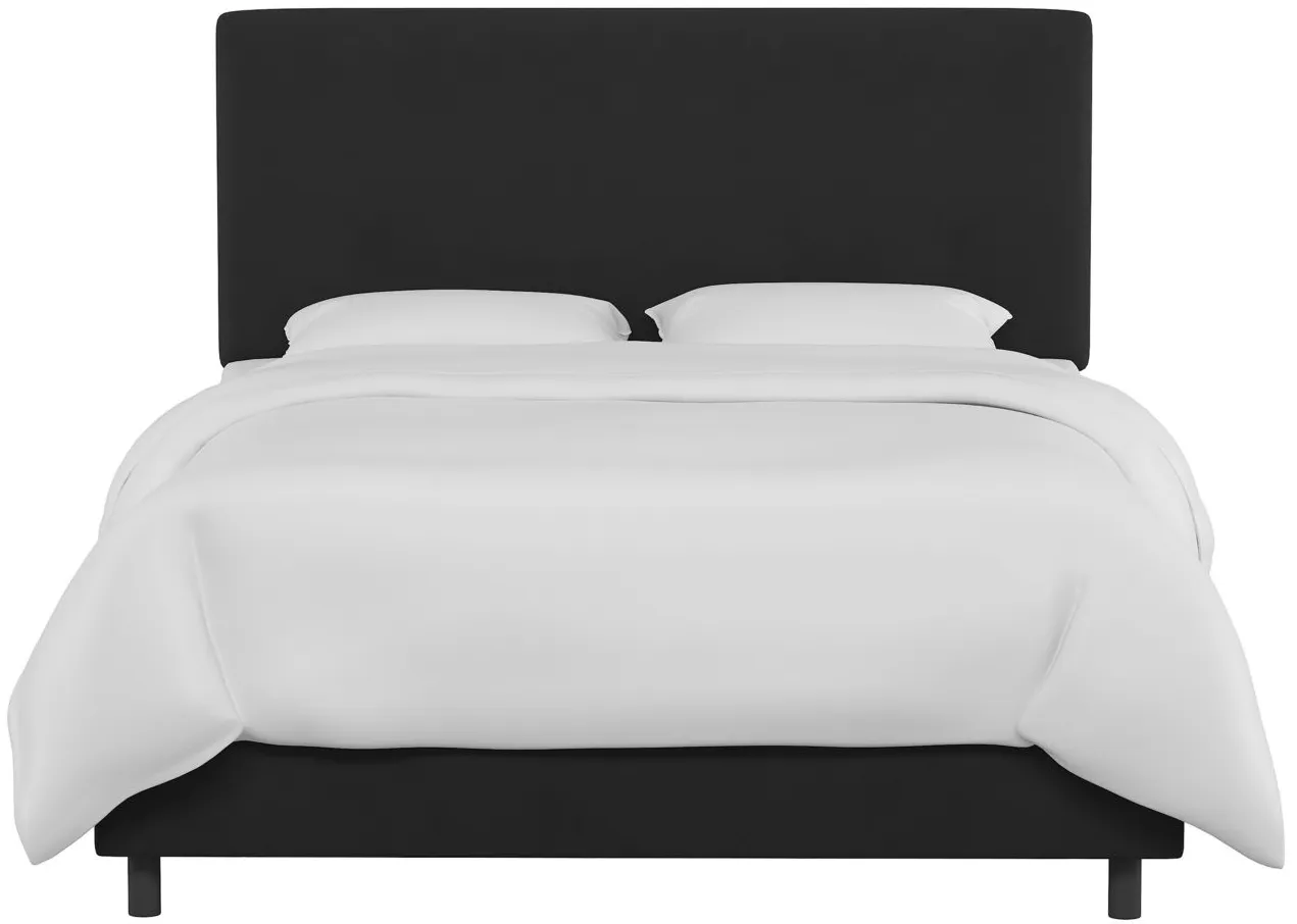 Valerie Bed in Velvet Black by Skyline