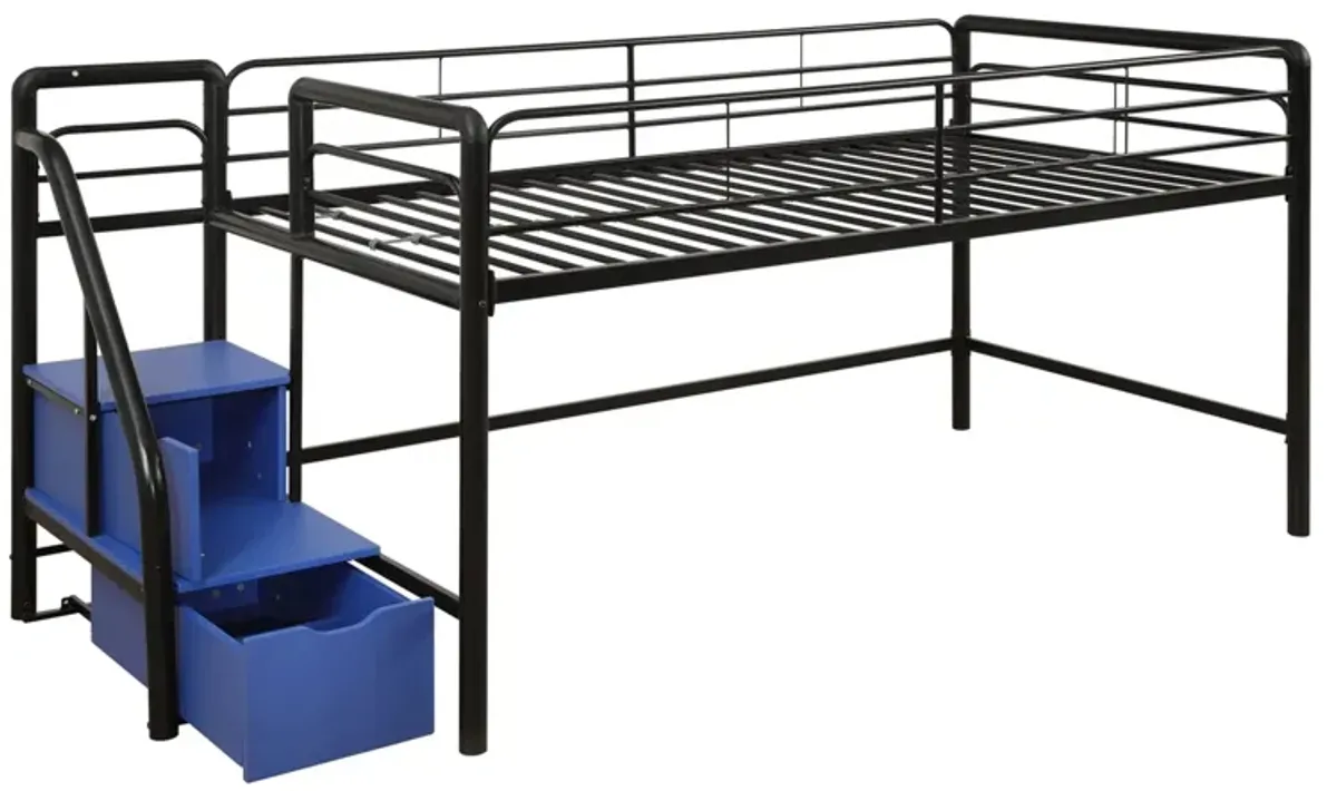 Sol Junior Twin Metal Bed with Storage Step