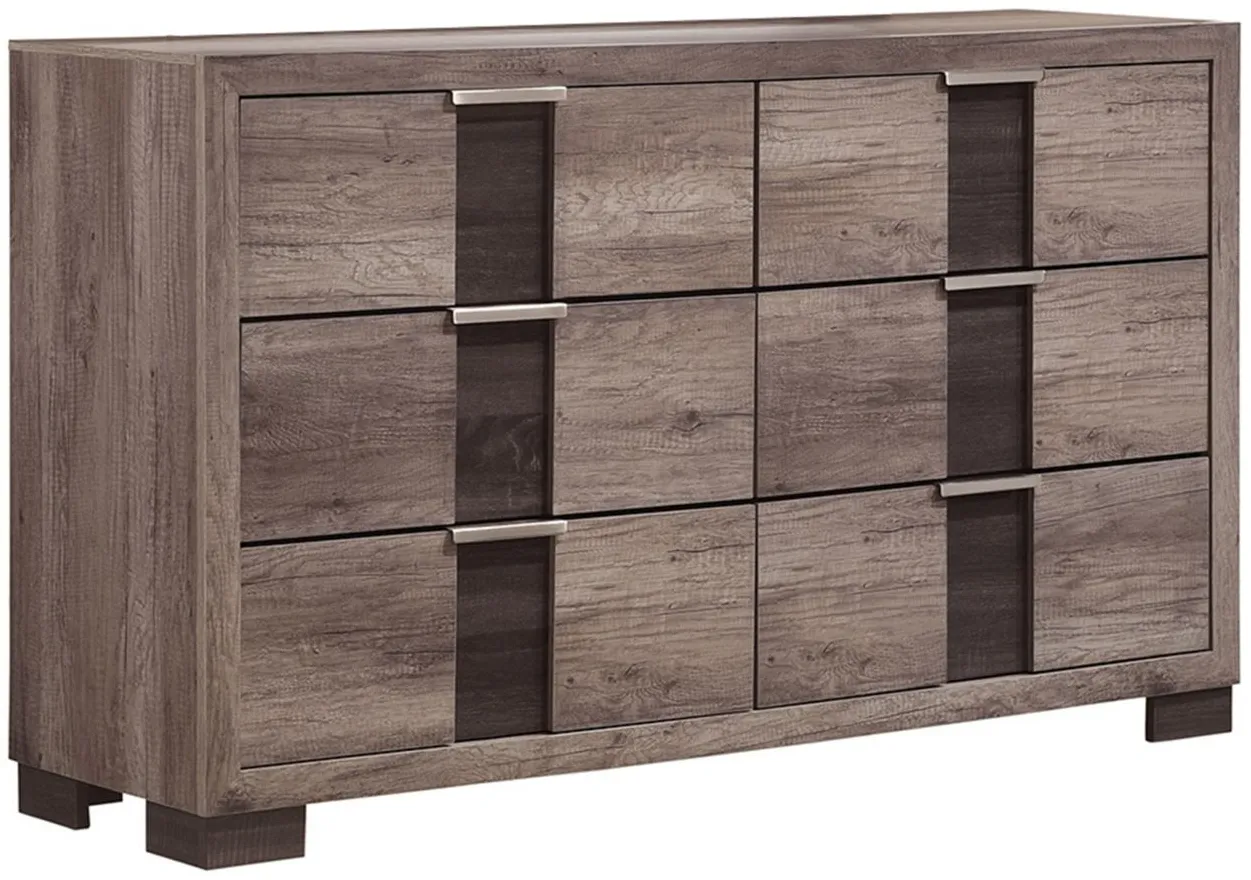 Rangley Dresser in Paper - Gray / Brown 2-Tone by Crown Mark