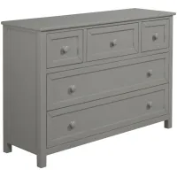 Schoolhouse 5 Drawer Dresser in Gray by Hillsdale Furniture