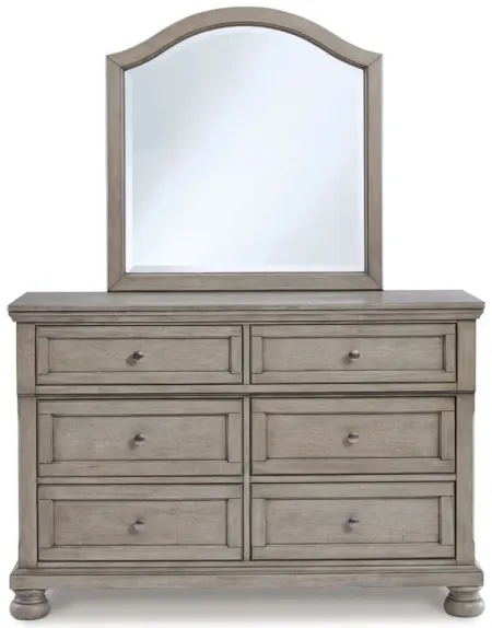 Lettner Dresser and Mirror in Light Gray by Ashley Furniture