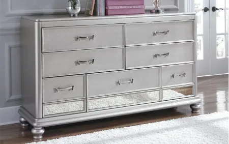 Coralayne Bedroom Dresser in Silver by Ashley Furniture