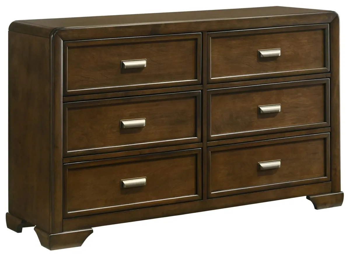 Coffield Dresser in Brown Cappucino by Crown Mark