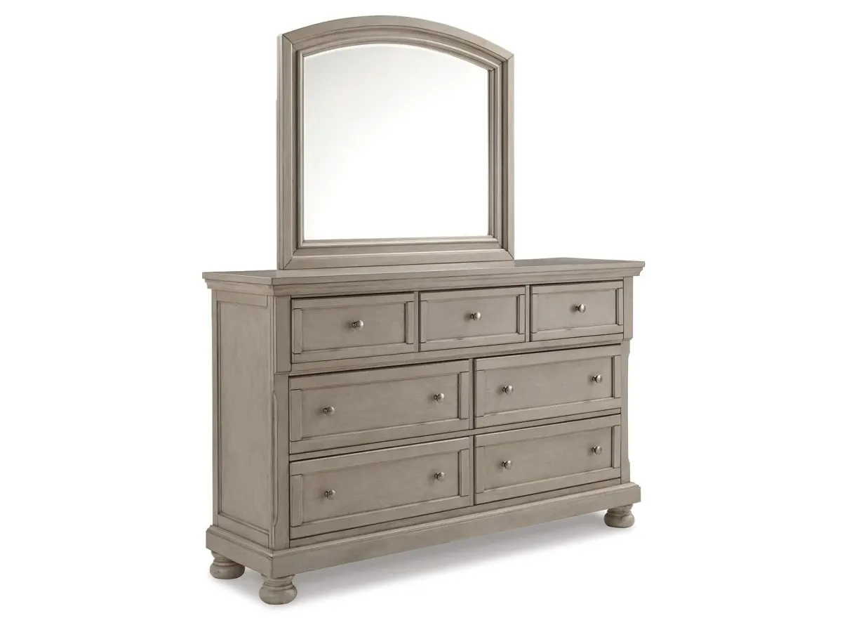 Lettner Dresser and Mirror in Light Gray by Ashley Furniture