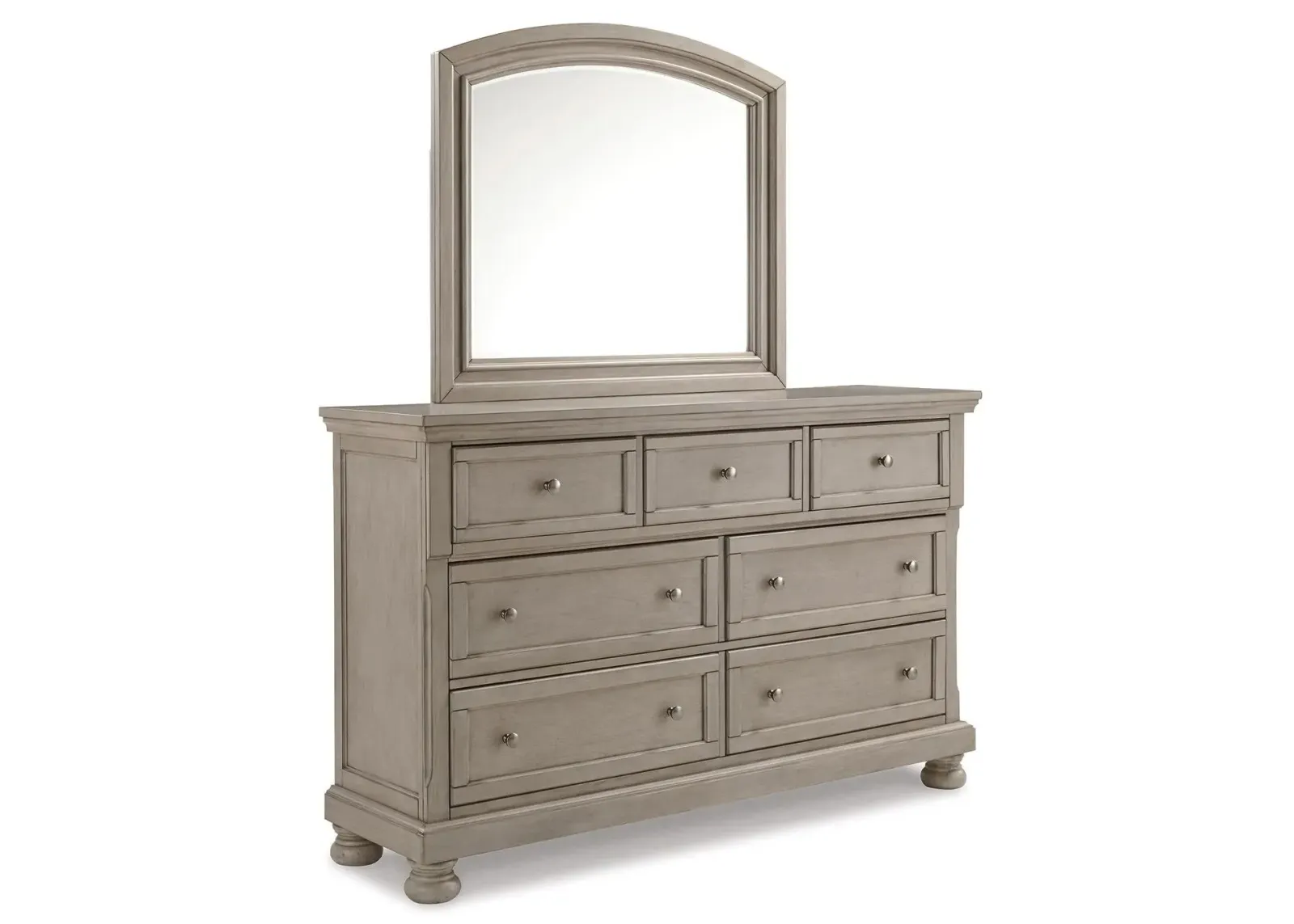 Lettner Dresser and Mirror in Light Gray by Ashley Furniture