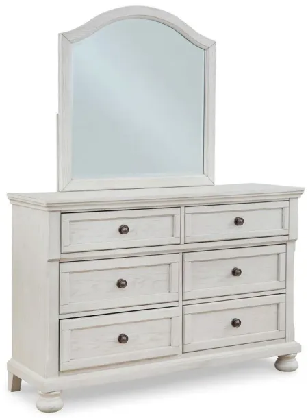 Robbinsdale Dresser and Mirror in Antique White by Ashley Furniture