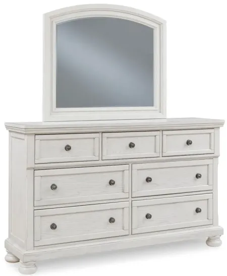 Robbinsdale Dresser and Mirror in Antique White by Ashley Furniture
