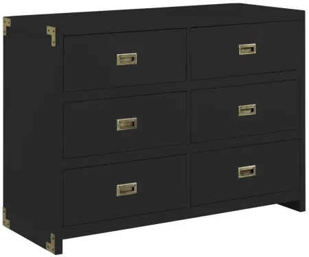 Baby Relax Frances 6-Drawer Dresser in Black by DOREL HOME FURNISHINGS