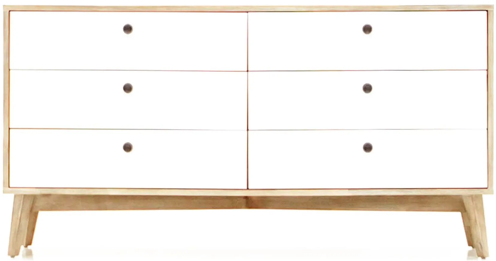 Ava Dresser in White stained and Natural brushed by LH Imports Ltd