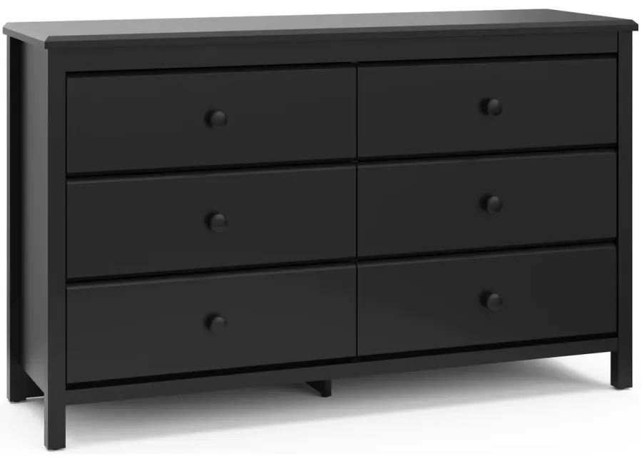 Alpine 6-Drawer Dresser in Black by Bellanest