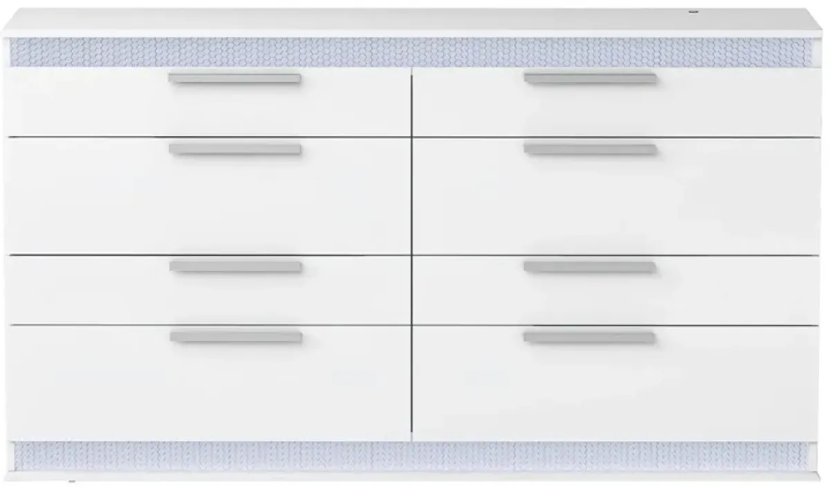 Moscow Dresser in Gloss White by Chintaly Imports