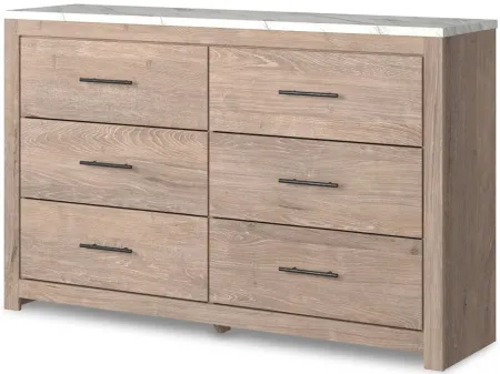 Oakley Dresser in Light Brown and White by Ashley Furniture