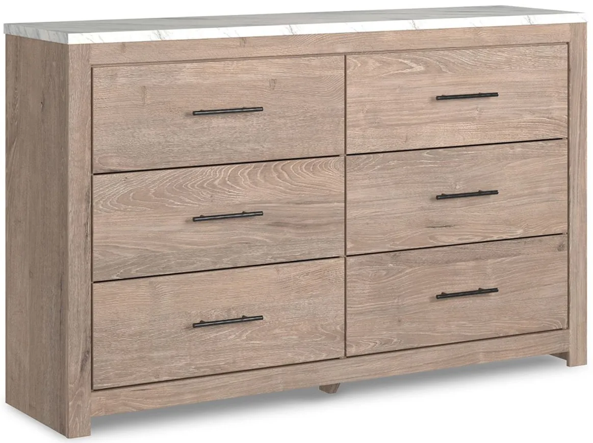 Oakley Dresser in Light Brown and White by Ashley Furniture