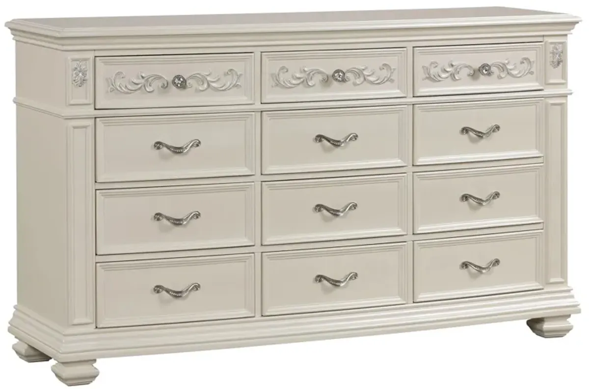 Valentina Dresser in Pearl by Cosmos Furniture