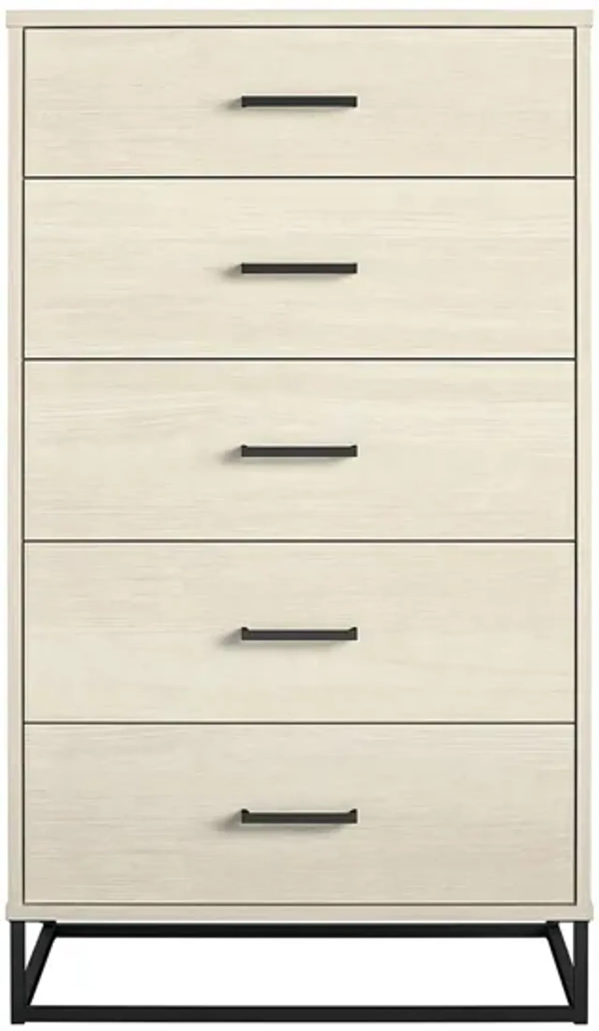 Novogratz Kelly Five Drawer Dresser in Ivory Oak by DOREL HOME FURNISHINGS