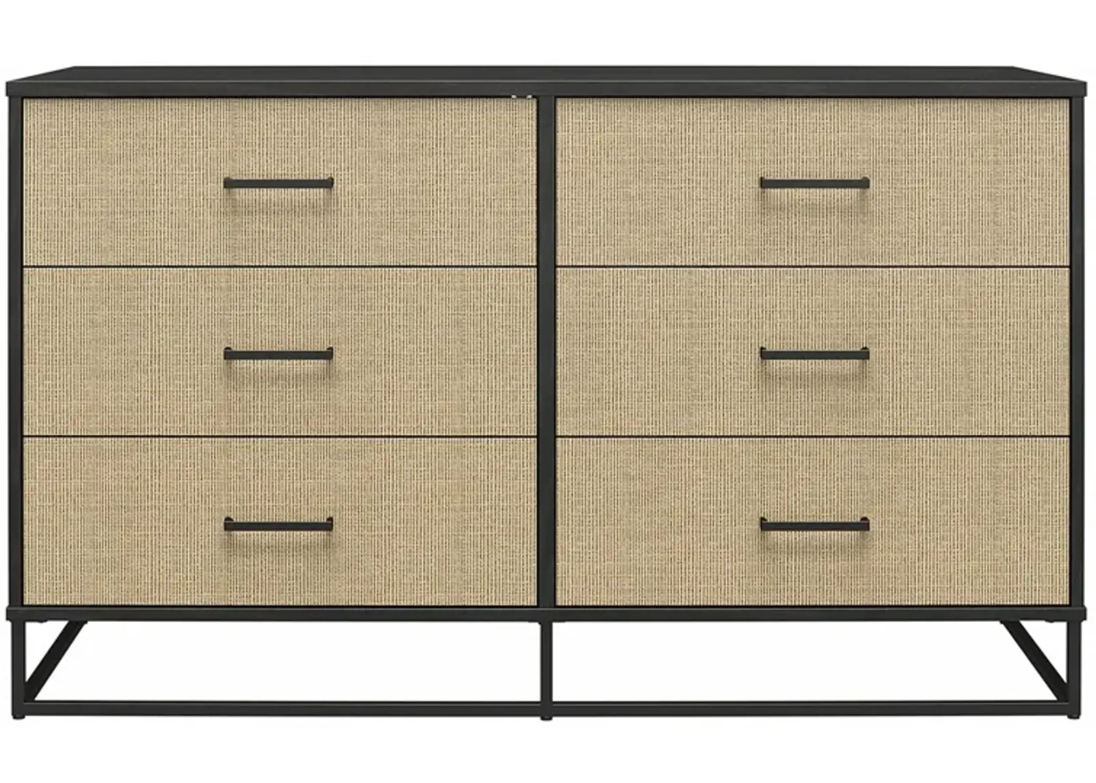 Novogratz Kelly Six Drawer Dresser in Black Oak by DOREL HOME FURNISHINGS