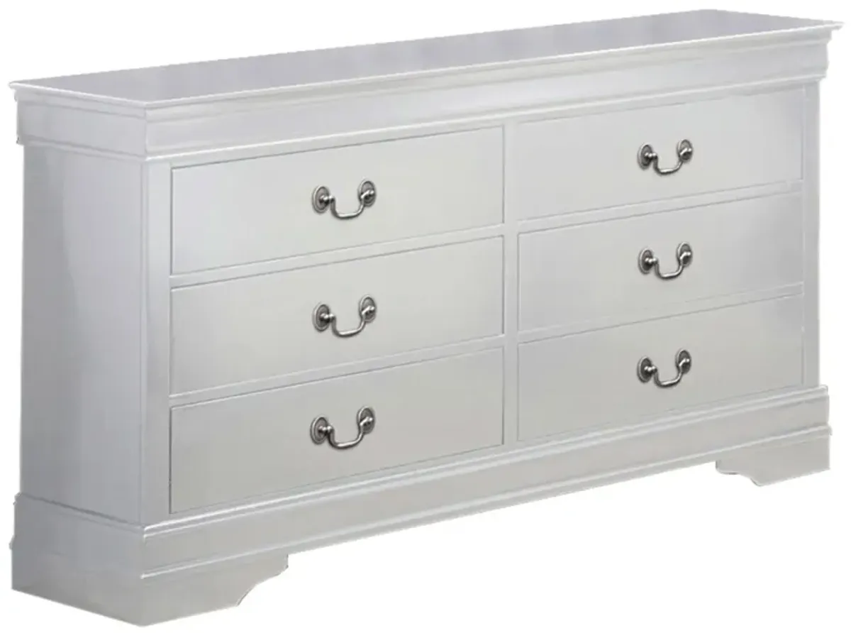 Louis Phillip Bedroom Dresser in White by Crown Mark