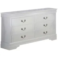 Louis Phillip Bedroom Dresser in White by Crown Mark