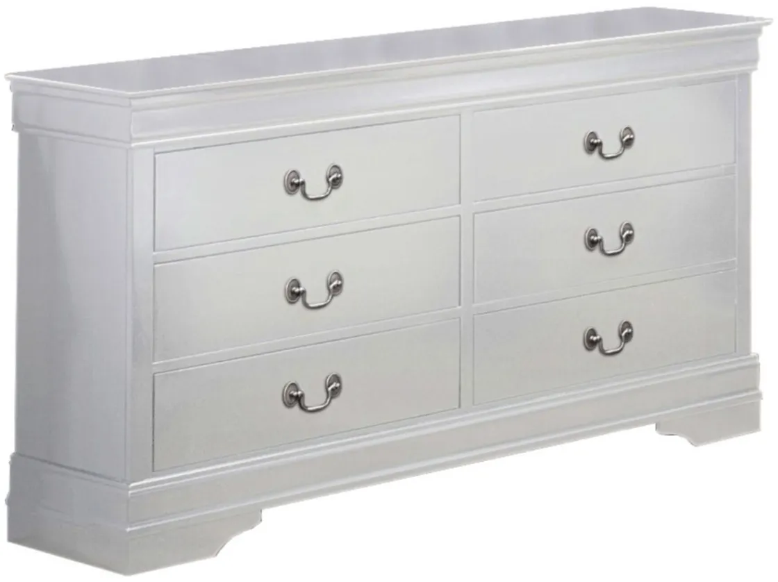Louis Phillip Bedroom Dresser in White by Crown Mark