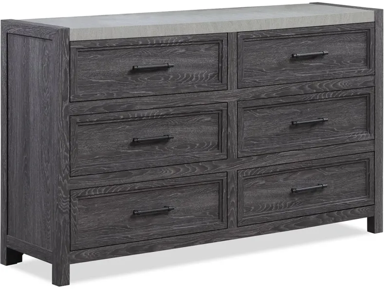 Madsen Dresser in Dark Gray / MILKY color by Crown Mark