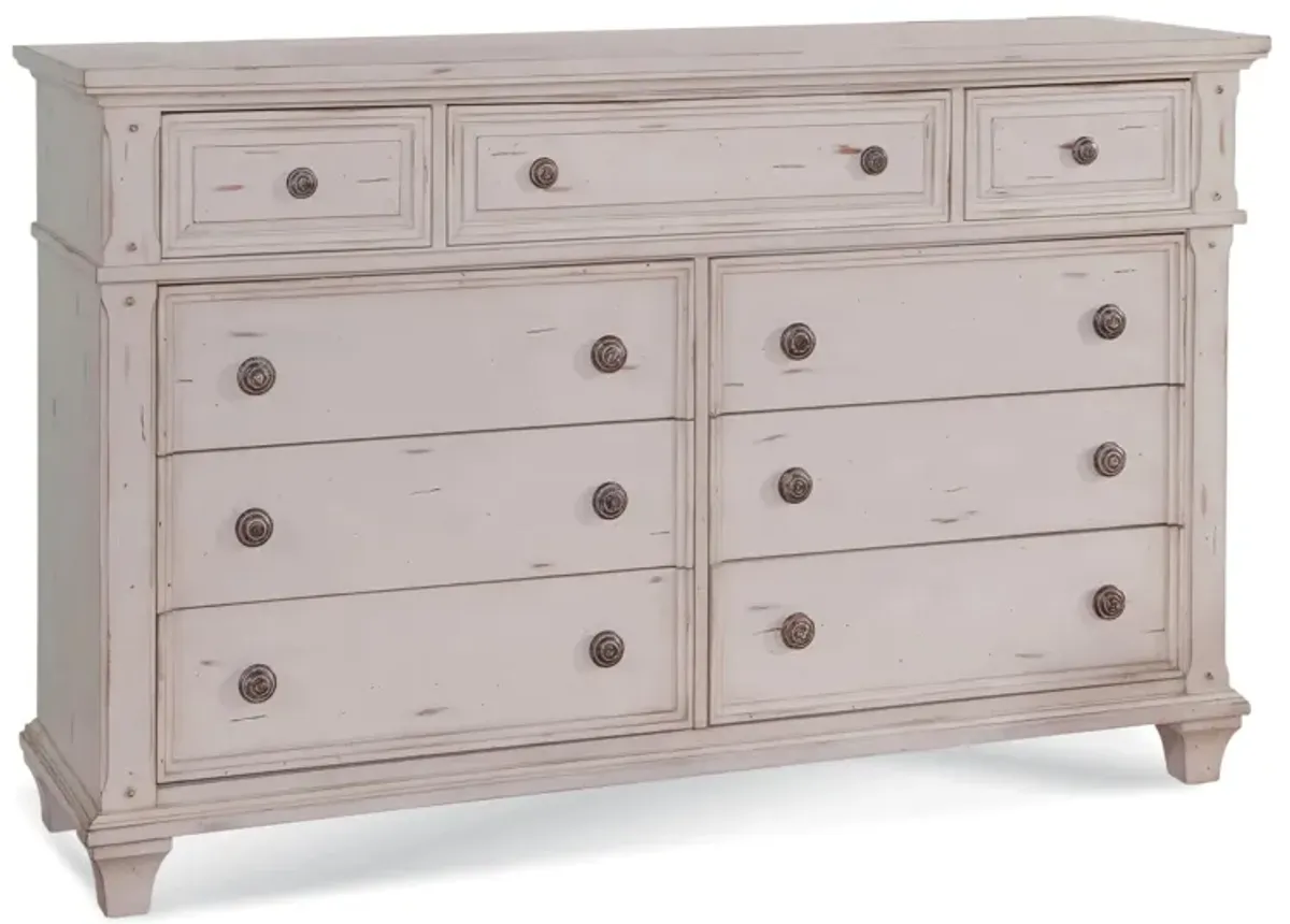 Sedona Dresser in Cobblestone White by American Woodcrafters